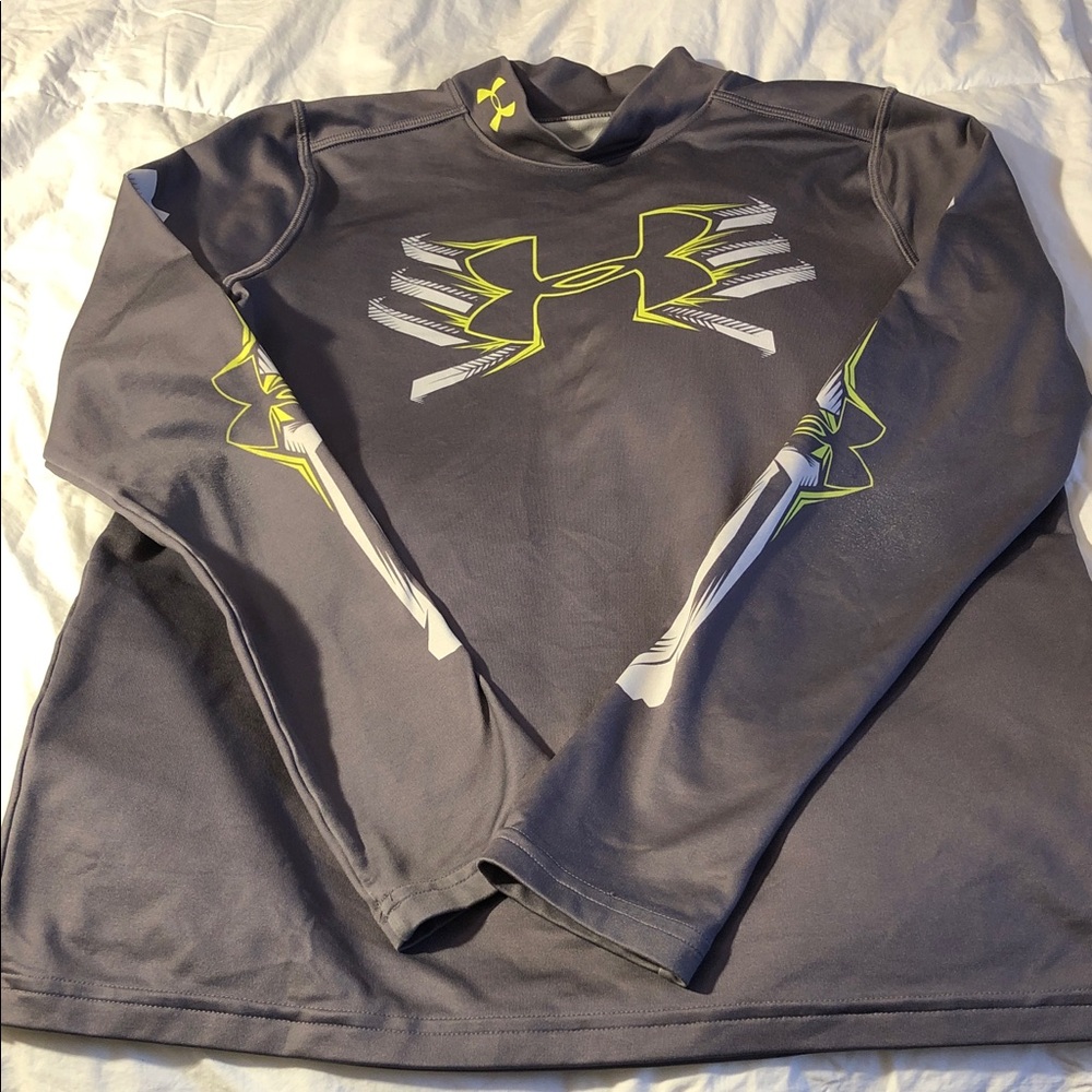 Under Armour Charcoal Long Sleeve with Neon Accents